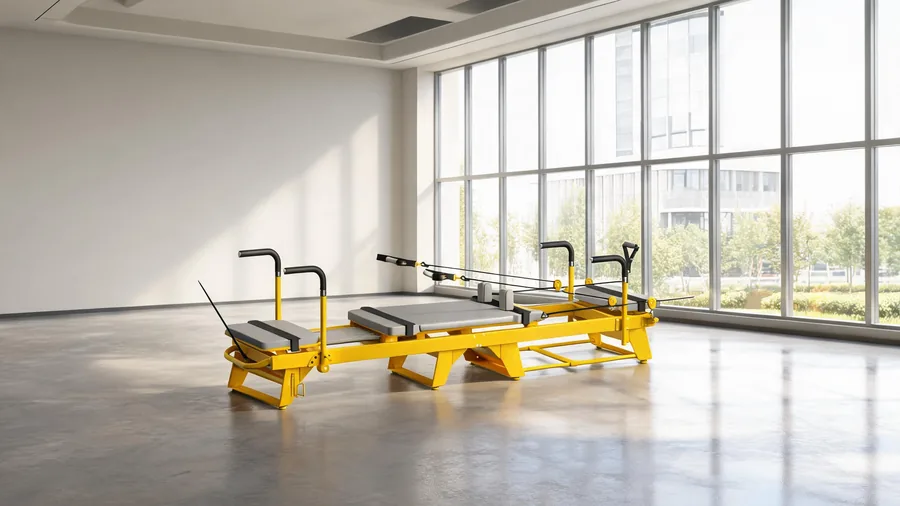 C26 commercial pilates reformer set up in a spacious studio