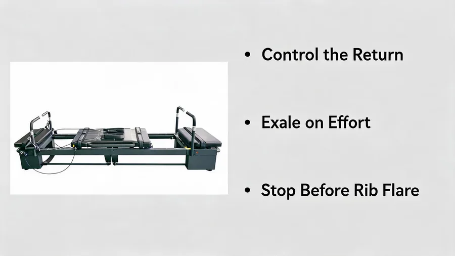 7 pilates reformer secrets for a stronger core 2 Infographic of three core training cues for pilates reformer exercises