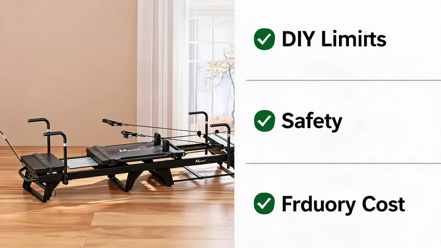 Build your own pilates reformer? Read this first 2 Build your own pilates reformer infographic: diy limits, safety, factory cost