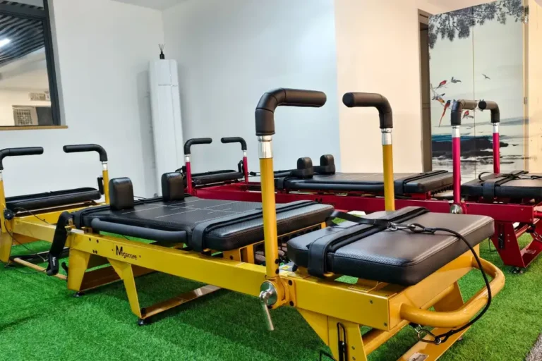 Pilates reformer machines produced in a dedicated factory with over 20 years of manufacturing experience in fitness equipment