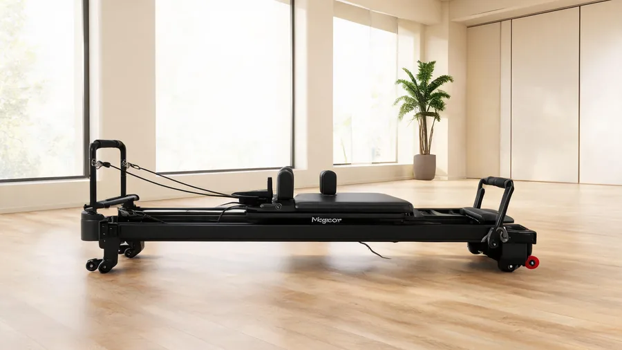 K34 pilates reformer in a studio illustrating frame sizing and proportions