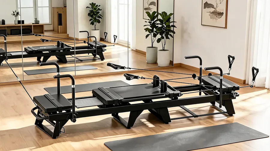 How often should you do reformer pilates? A practical guide 1 Pilates studio layout showing reformer stations for a weekly class schedule