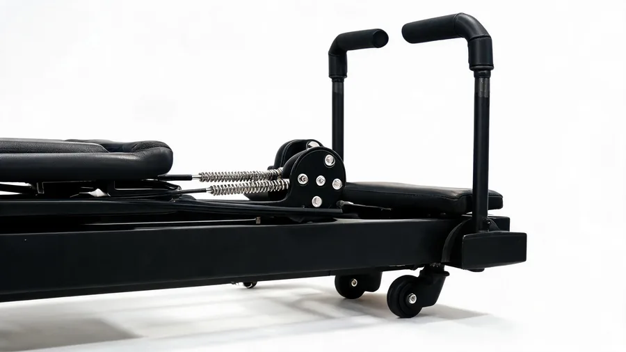 Pilates reformer vs lagree megaformer: which builds a better studio? 1 K34 reformer precision carriage and spring system close-up
