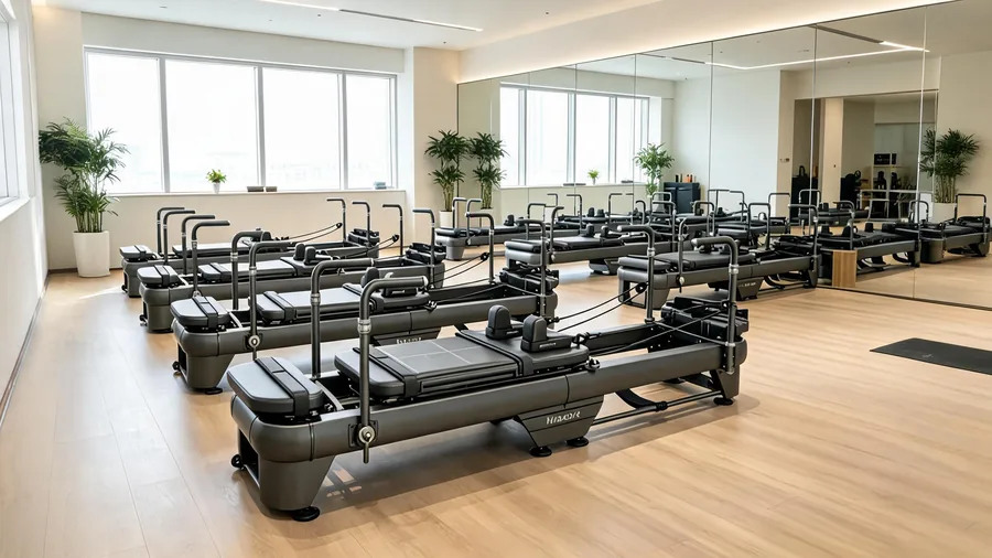 Pilates reformer for seniors: equipment adaptations and low-impact workouts 1 K38 reformer set with low spring tension for a senior low-impact pilates session