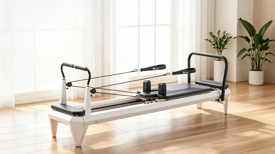 K34 reformer with a platform board fitted on the carriage in a bright studio