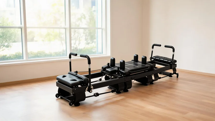 Pilates reformer for post-injury recovery guide cover with K34 reformer in a calm studio