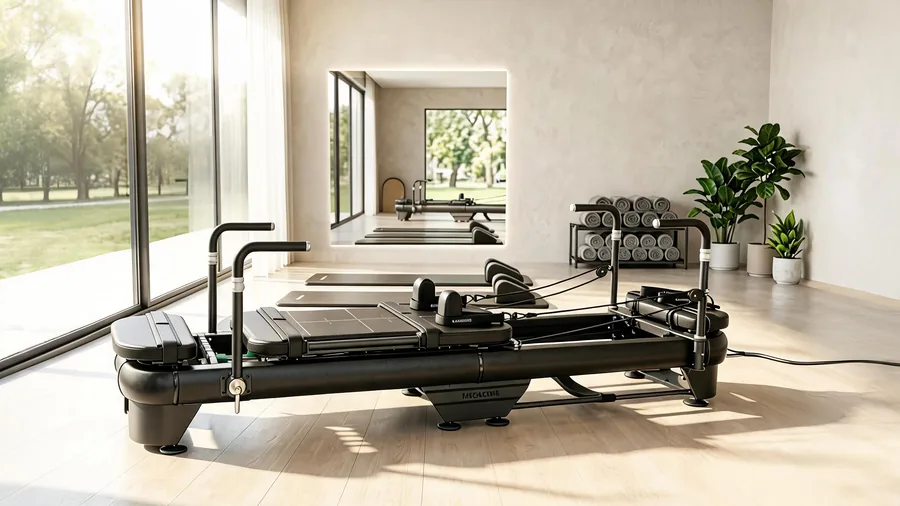 Handleiding voor veiligheidsnormen voor de Pilates-reformer, met een K38 commerciële reformer in een lichte studio