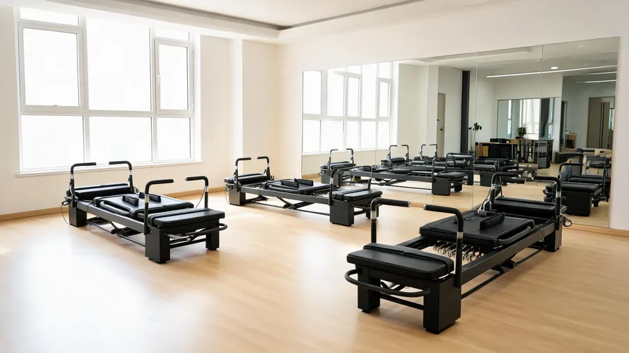 Megacore pilates reformer reviews: what studio owners are saying 1 Megacore reformer in a bright studio setting reviewed by studio owners