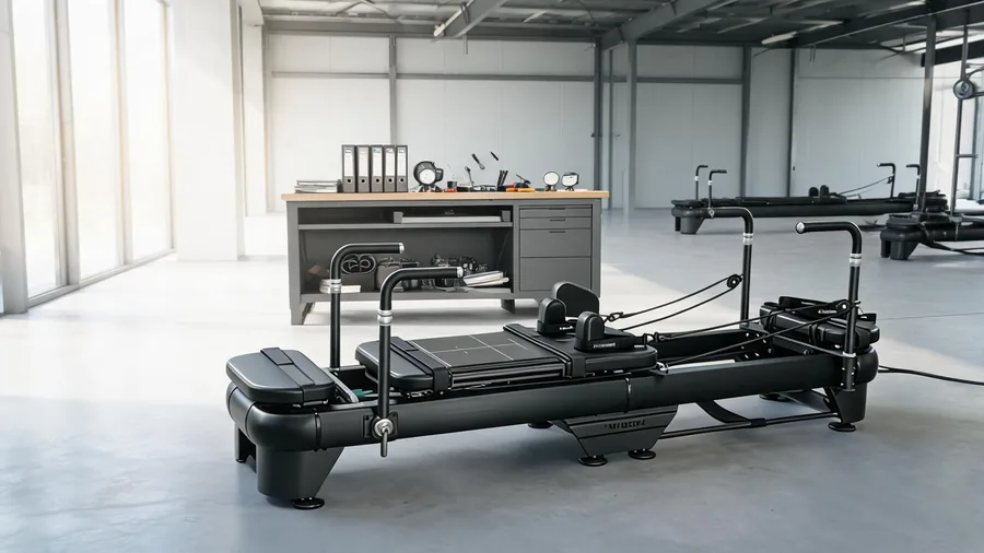 Pilates reformer 3 year warranty: ultimate coverage guide 1 K38 reformer in a factory service area with warranty documentation desk
