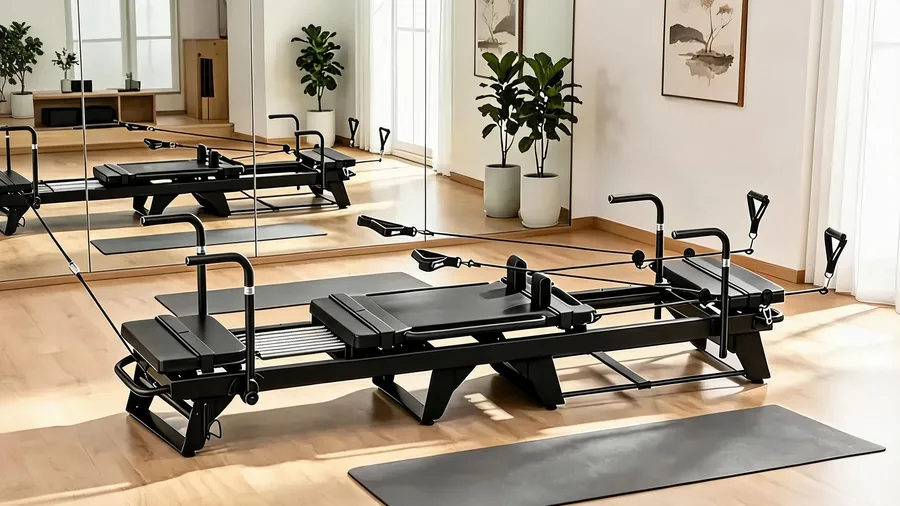 C26 reformers arranged in a new pilates studio layout