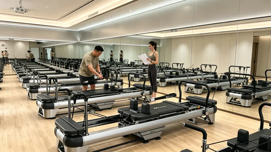 Build your own pilates reformer? Read this first 2 Build your own pilates reformer alternative, megacore k20 reformers arranged in professional pilates studio