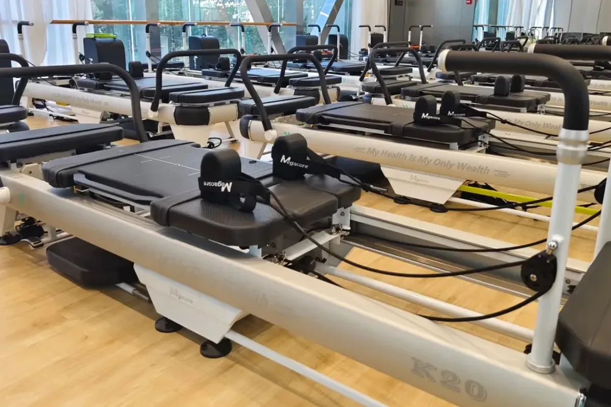 Pilates studio equipment and reformer accessories Pilates studio equipment and accessories setup for boutique studios — reformer accessories catalog