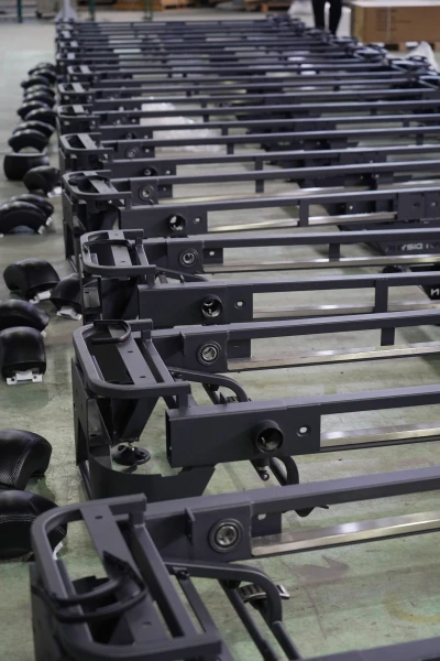 Electrostatic powder coated pilates reformer frame — chip-resistant and corrosion-proof finish for commercial studios