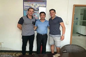 Pilates equipment client from greece visiting megacore reformer factory