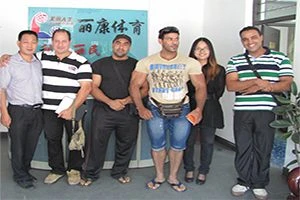 Pilates reformer client from oman visiting megacore factory in guangzhou
